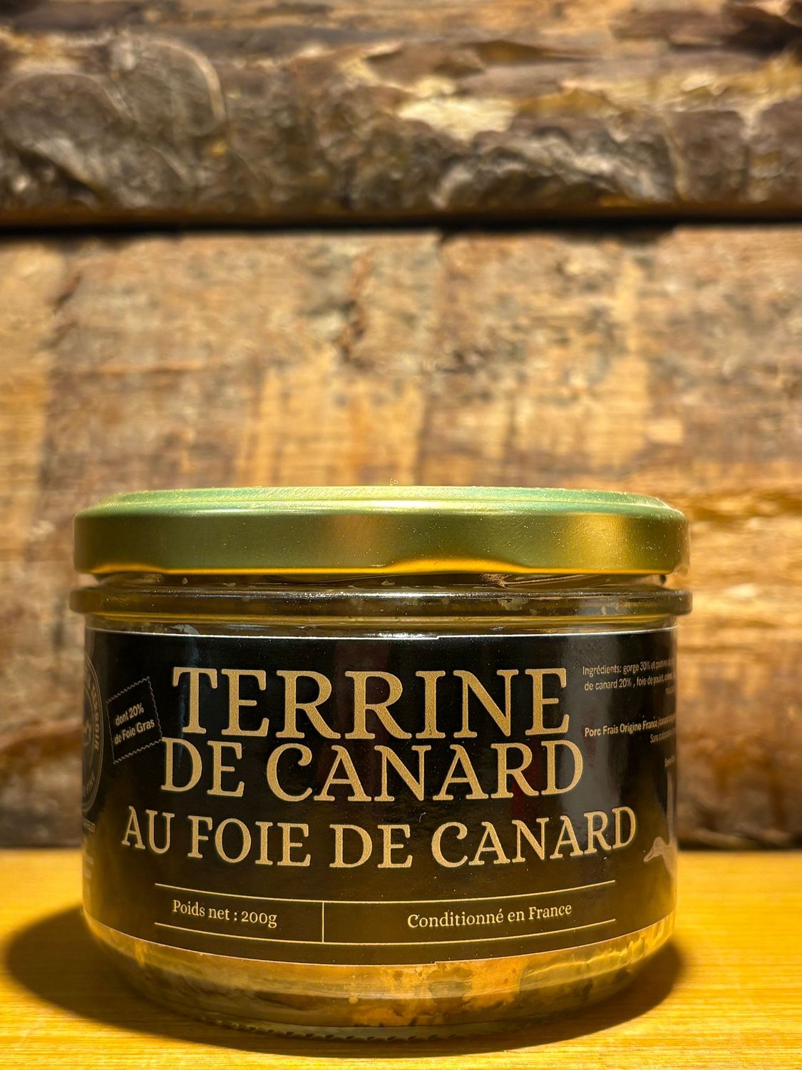 Terrine de canard au foie de canard 200g
