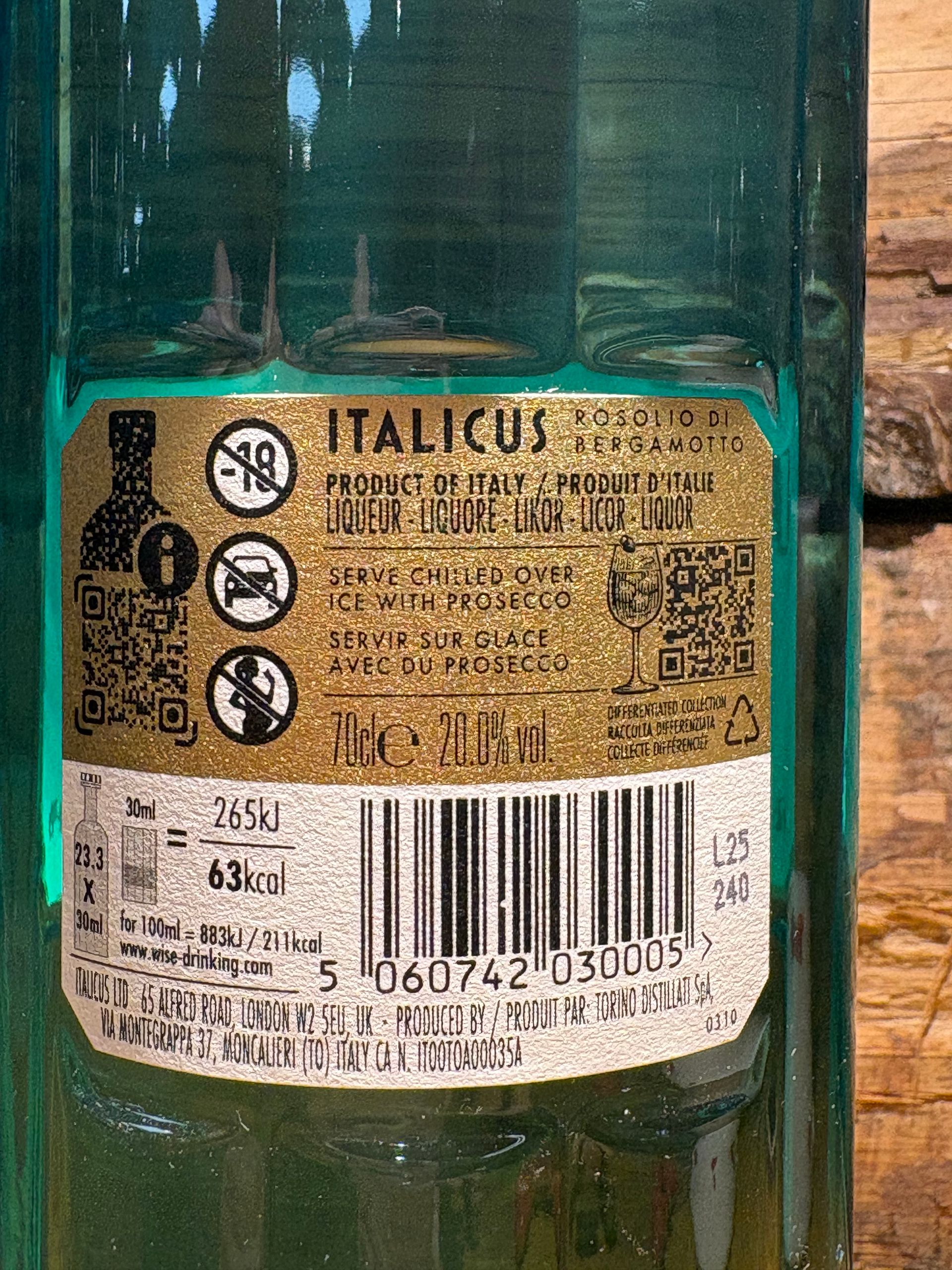 Liqueur Italicus 70 cl