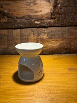 Brûleur pour fondants parfumés fleurs blanc