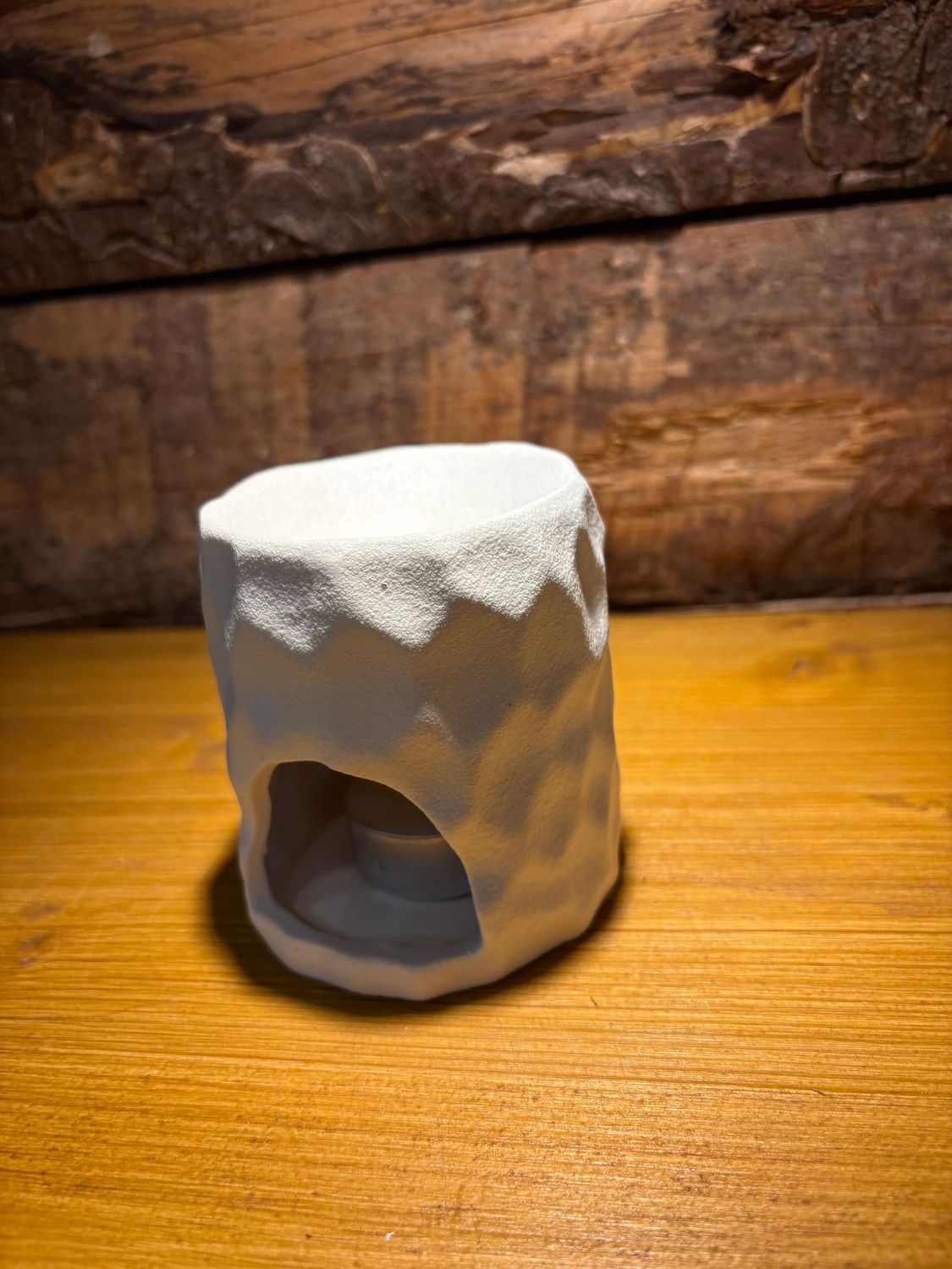 Brûleur pour fondants parfumés céramique Irrégulier blanc naturel