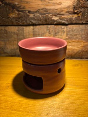 Brûleur pour fondants parfumés céramique bordeaux