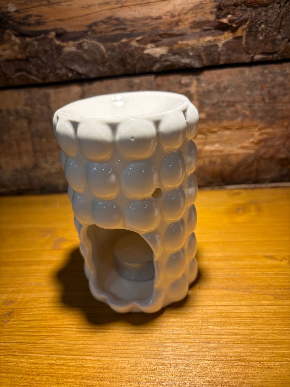 Brûleur pour fondants parfumés céramique Irrégulier blanc