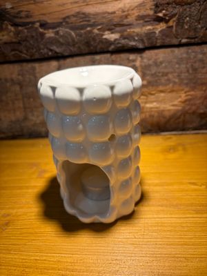 Brûleur pour fondants parfumés céramique Irrégulier blanc