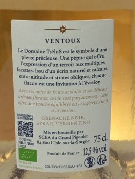 DOMAINE TRELUS ROSE BIO 2024 AOP VENTOUX