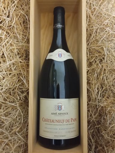 MAGNUM  CHATEAUNEUF DU PAPE ROUGE 2022 A. ARNOUX SELECTION PARCELLAIRE COFFRET BOIS.