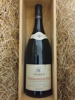 MAGNUM CHATEAUNEUF DU PAPE ROUGE 2022 A. ARNOUX SELECTION PARCELLAIRE COFFRET BOIS. MAGNUM CHATEAUNEUF DU PAPE ROUGE 2022 A. ARNOUX SELECTION PARCELLAIRE COFFRET BOIS.
