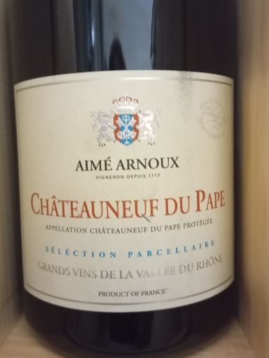MAGNUM CHATEAUNEUF DU PAPE ROUGE 2022 A. ARNOUX SELECTION PARCELLAIRE COFFRET BOIS.