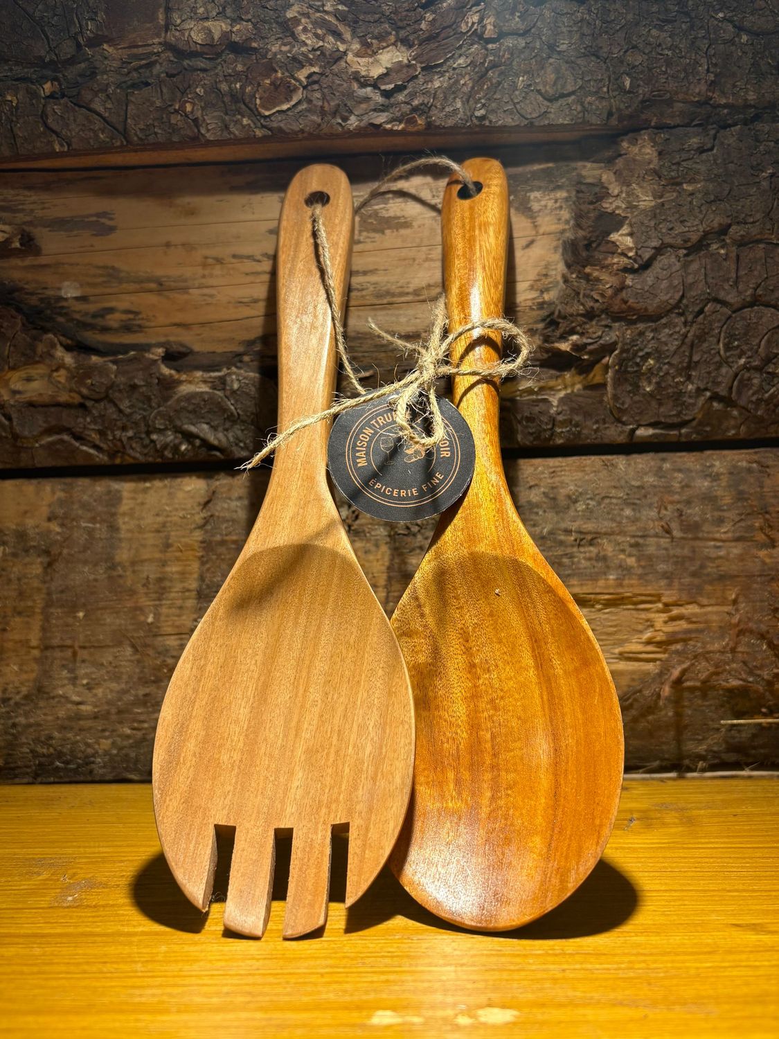 Cuillères à salade en bois