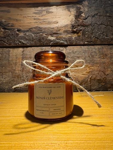 Bougie pot Ambre Monoï Clémentine 95g
