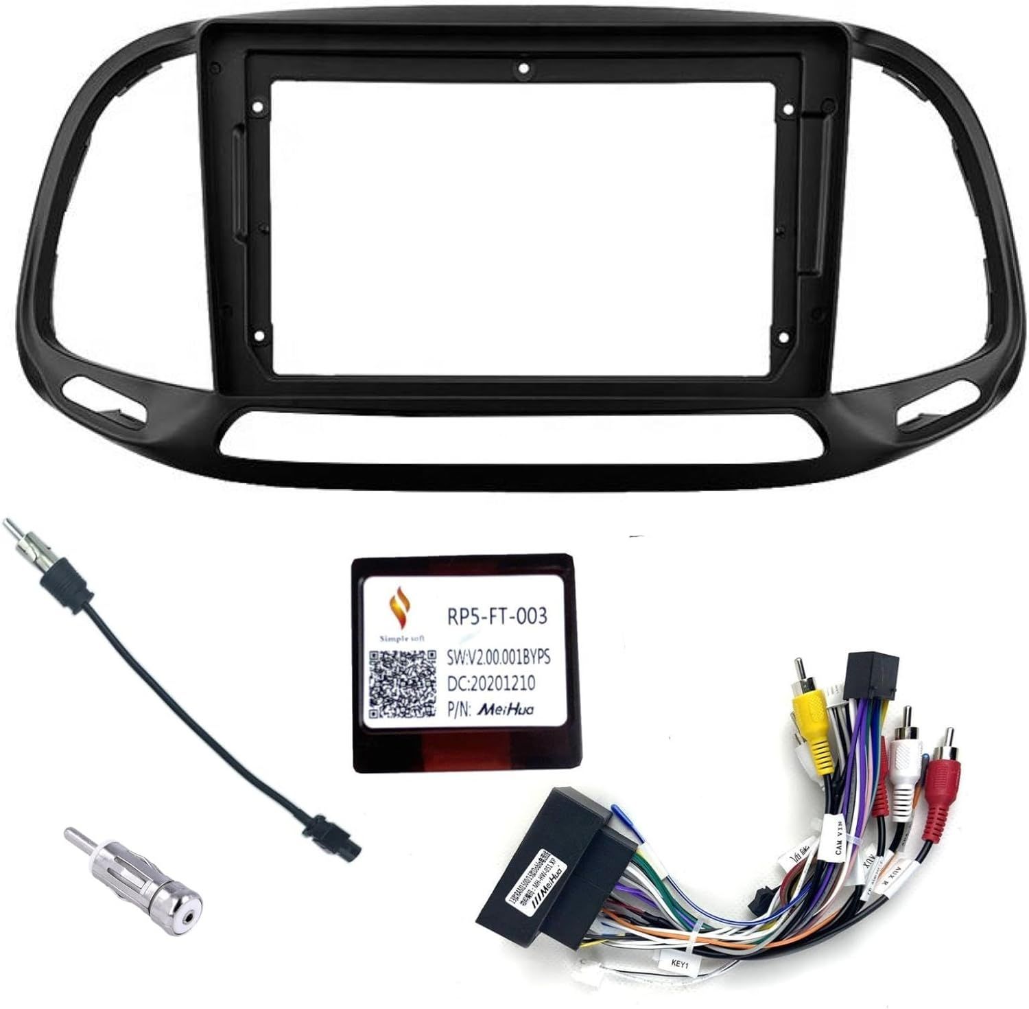 Kit Montaggio Mascherina 9" Pollici Compatibile con Fiat Doblo 2015-2020