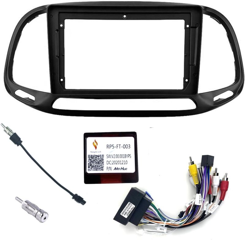 Kit Montaggio Mascherina 9" Pollici Compatibile con Fiat Doblo 2015-2020