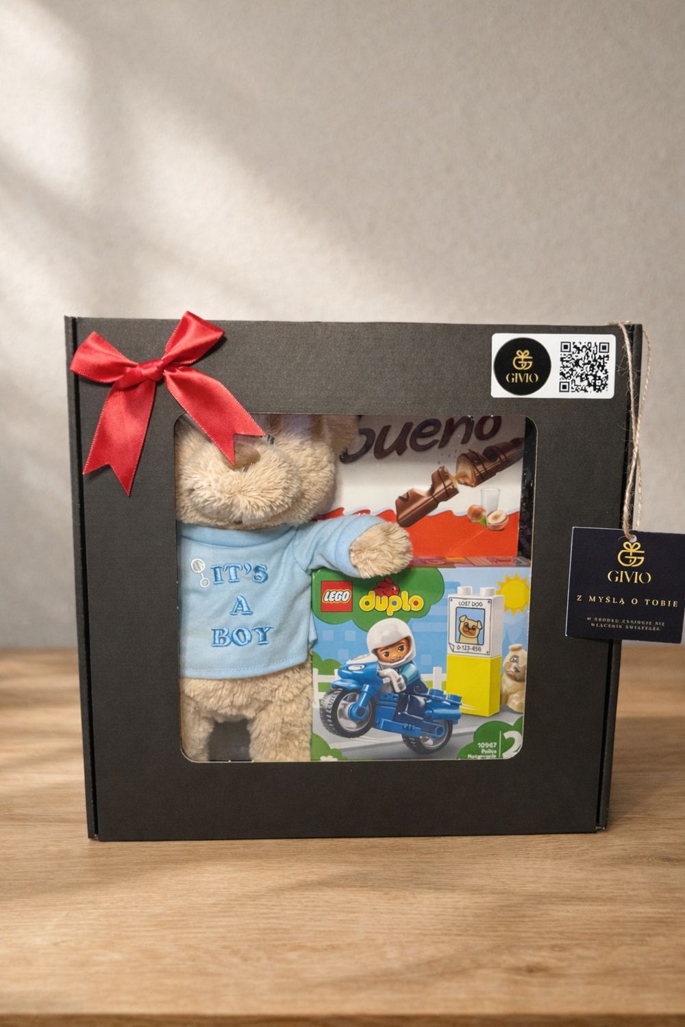 Zestaw prezentowy dla chłopca Miś, LEGO &amp; Słodycze