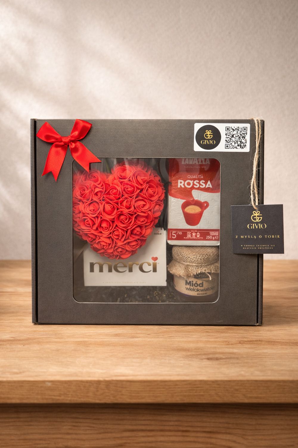 Zestaw prezentowy Kawa, Miód &amp; Czerwone Serce