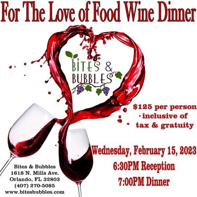 February for the Love of Food Wine Dinner