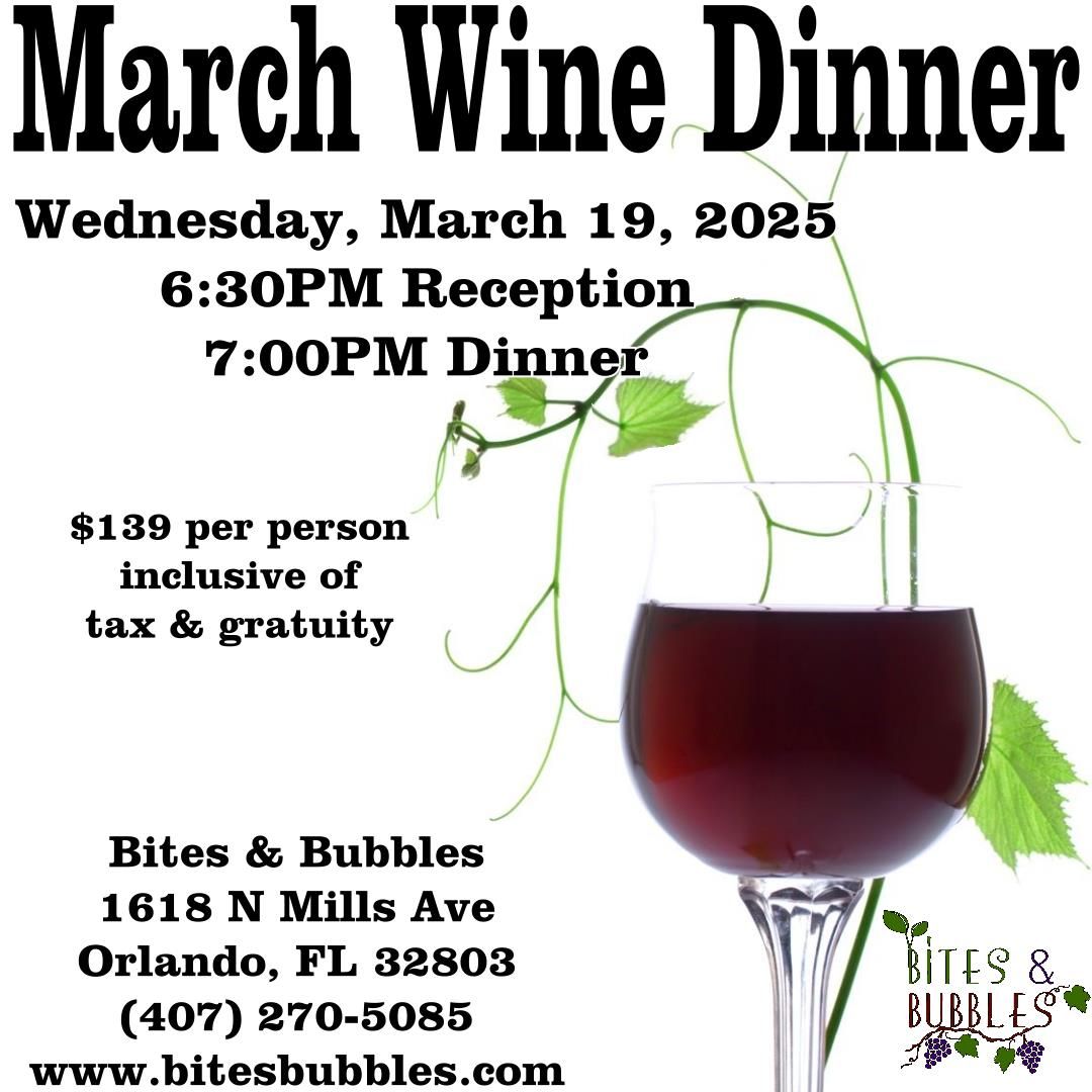 March Wine Dinner