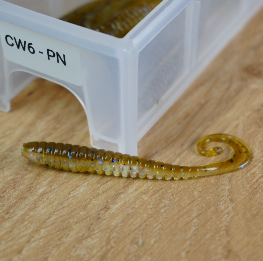 Curly Worm 6.5cm - Pumpkin Neon