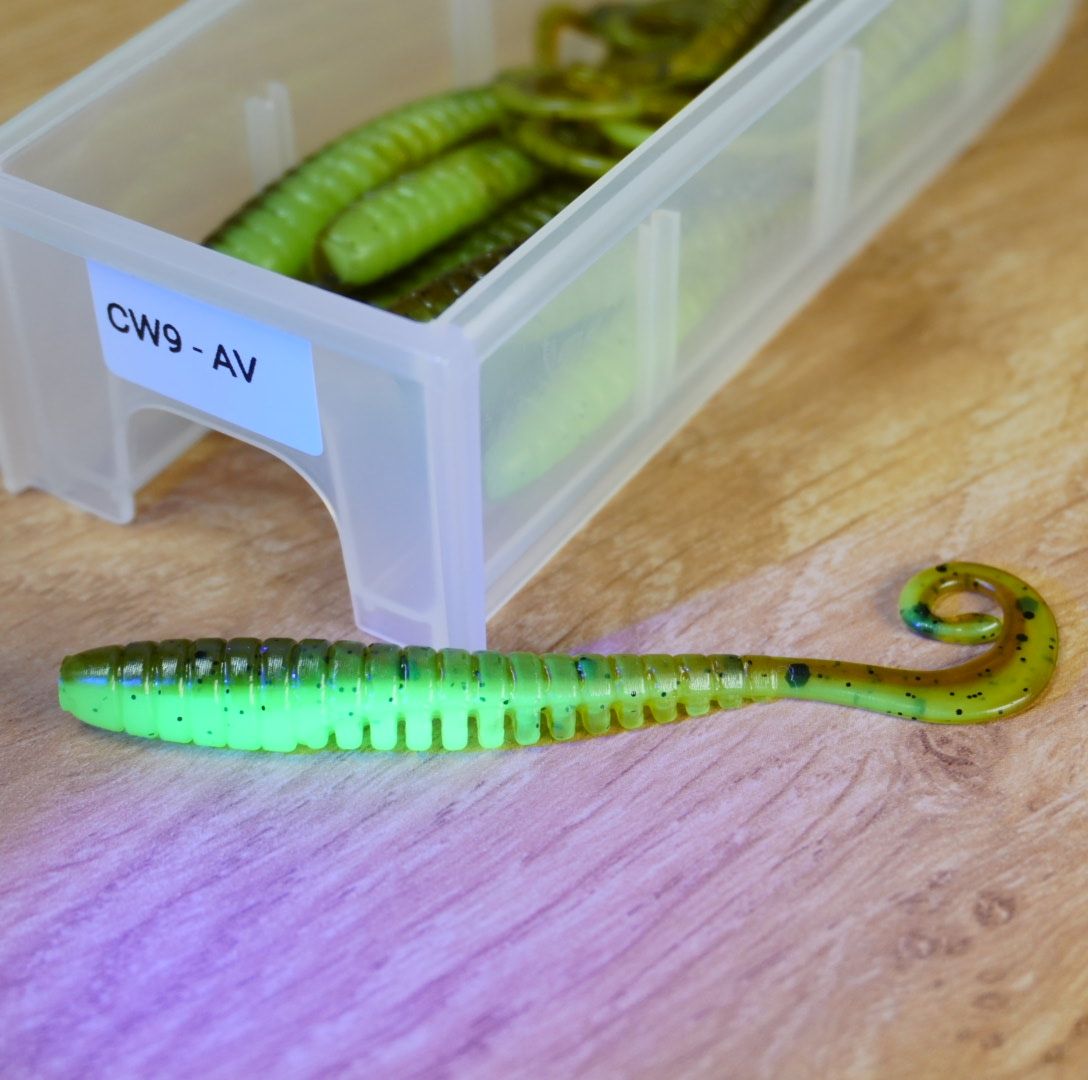 Curly Worm 9cm - Avocado
