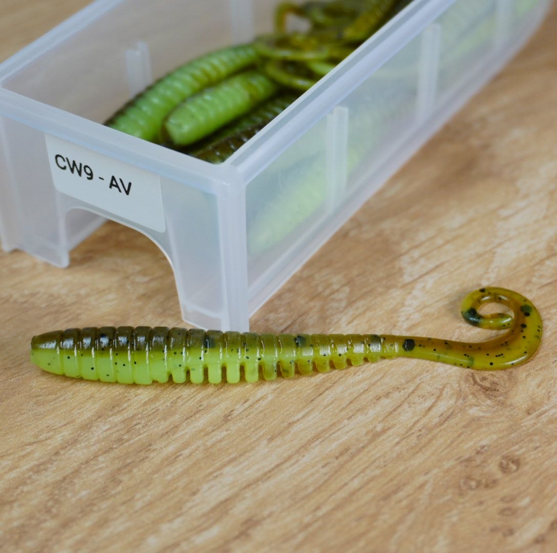 Curly Worm 9cm - Avocado