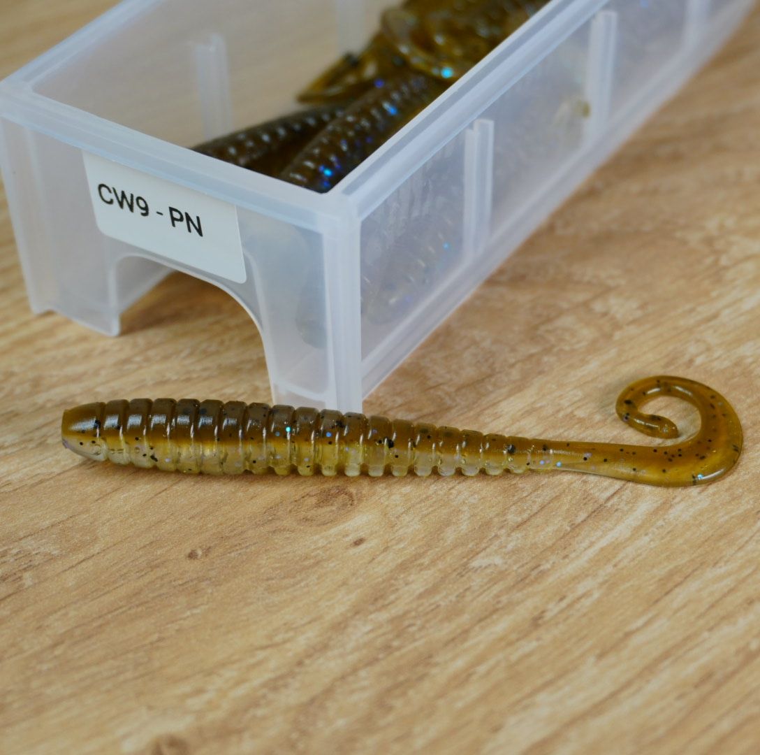 Curly Worm 9cm - Pumpkin Neon