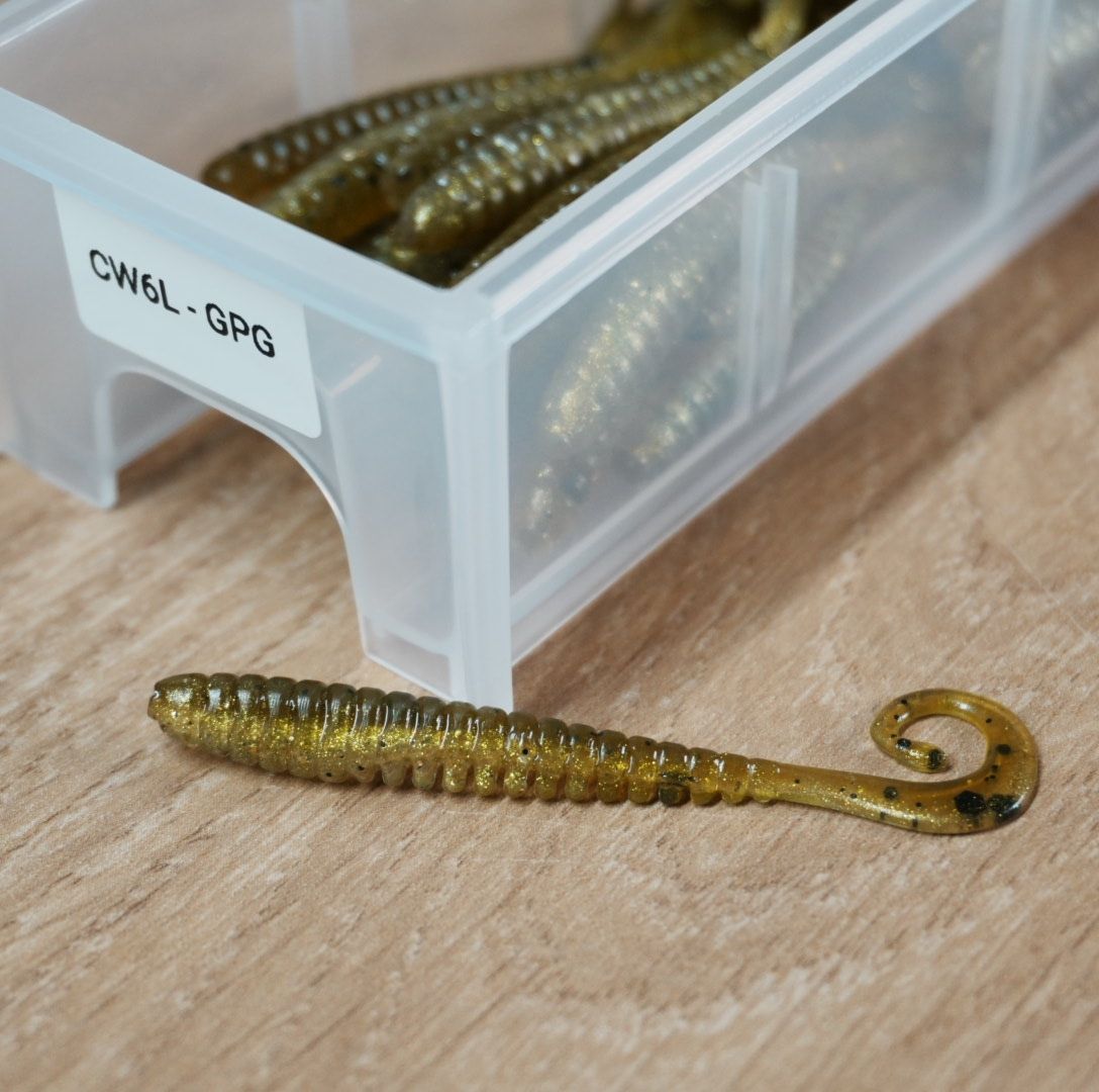 Curly Worm 6.5cm - Pumpkin gold