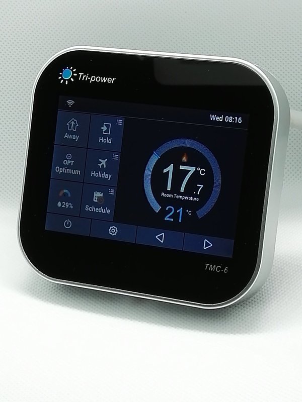 TMC6 WiFi Enabled Room Thermostat & Domestic Hot Water 230v- (Black/Silver)