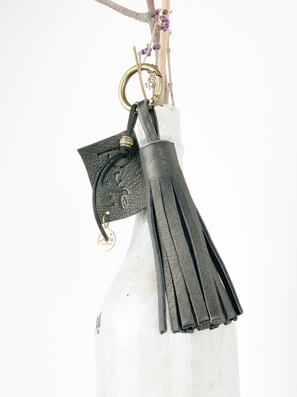 Luxe leren sleutelhanger