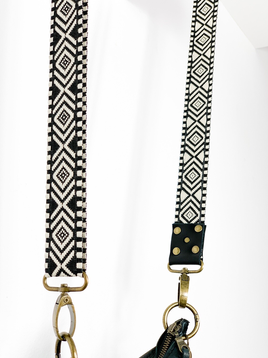 Schouderband  Black / White Extra Breed / Luxe 