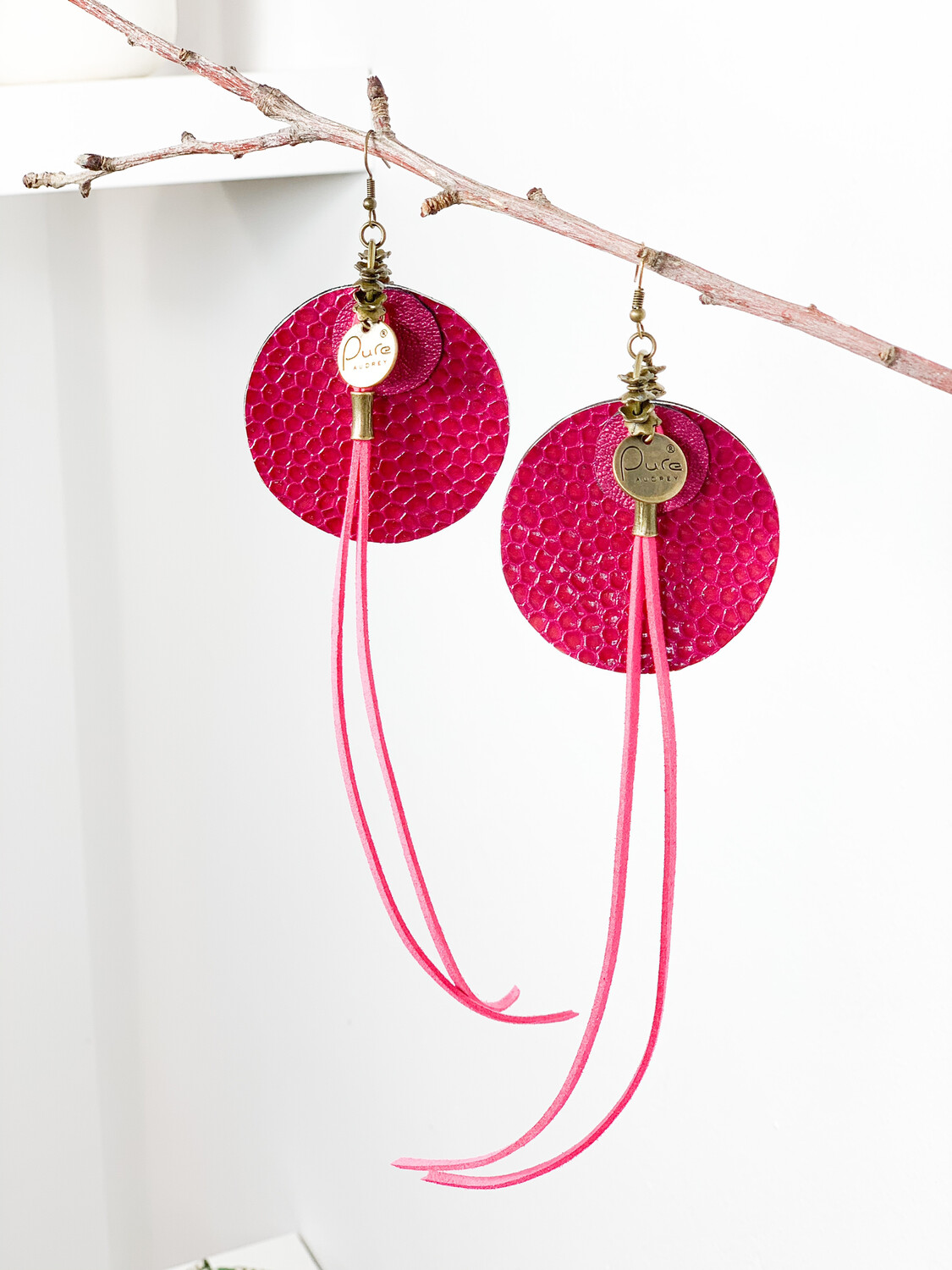 Oorbellen  Pink Roundy