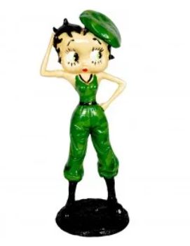 STATUE BETTY BOOP 30CM MILITAIRE VERT