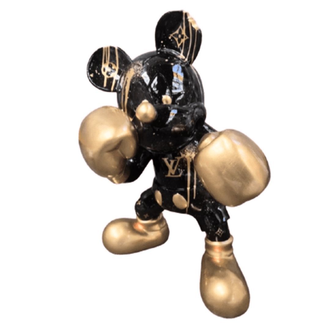 Mickey 60cm Boxeur Noir Or Louis Vuitton