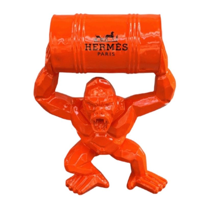 Gorille 95cm Hermès Orange