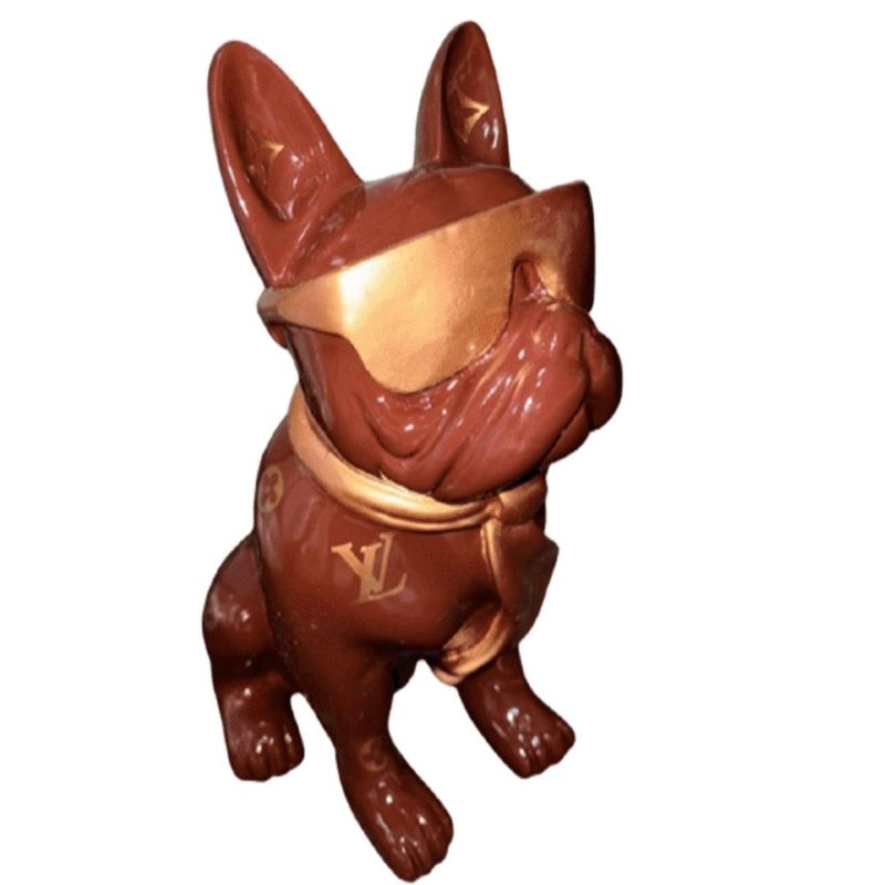 Bouledogue Français Marron 35cm Louis Vuitton