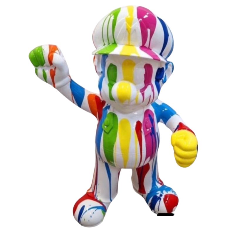 STATUE MARIO 100CM Trash Blanc