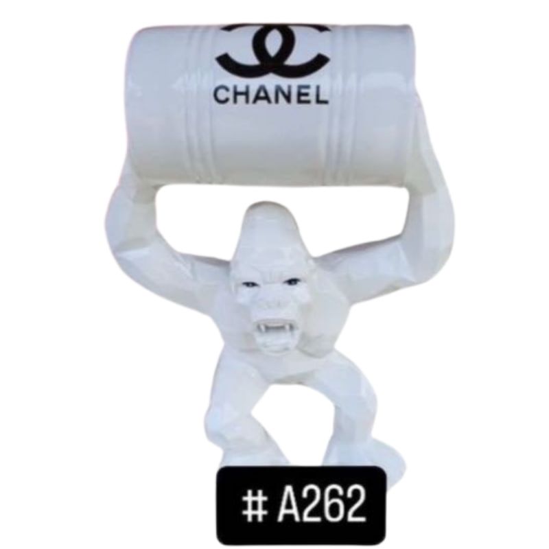 Gorille 95cm Chanel Blanc
