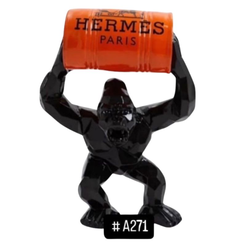 Gorille 95cm Hermès Noir