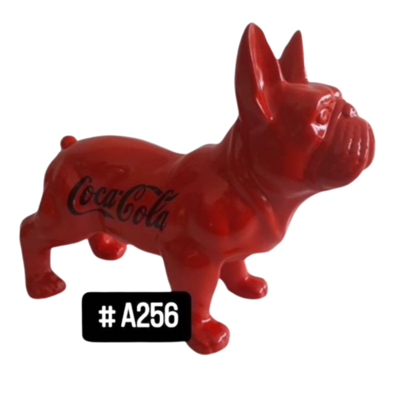 Bouledogue Français Marron 45cm Coca Cola Noir