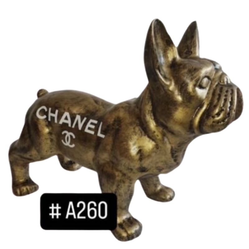 Bouledogue Français Marron 45cm Chanel Bronze