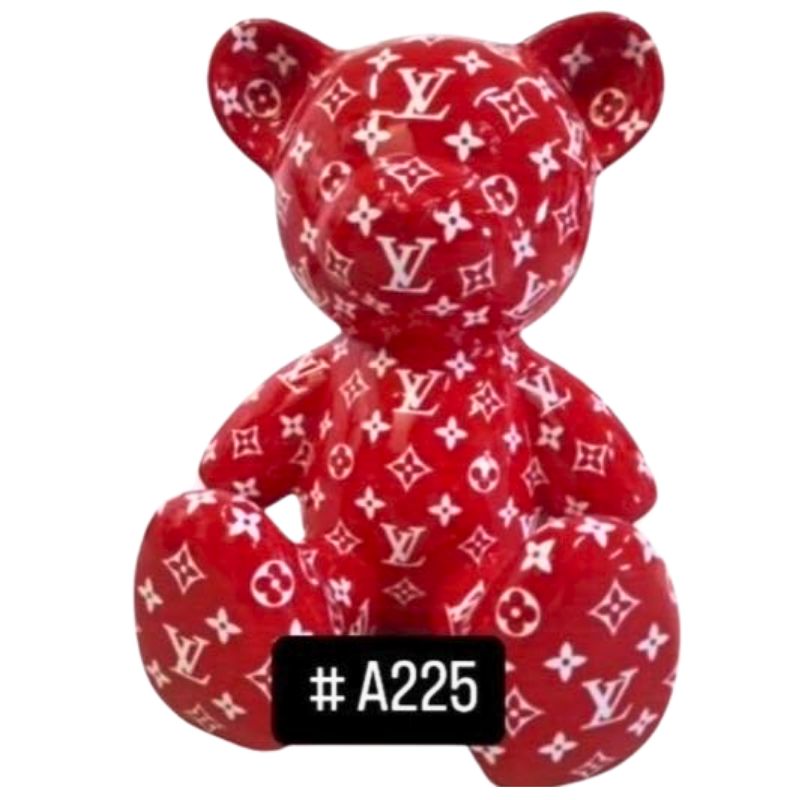 Ourson 35cm Louis Vuitton Rouge Logo