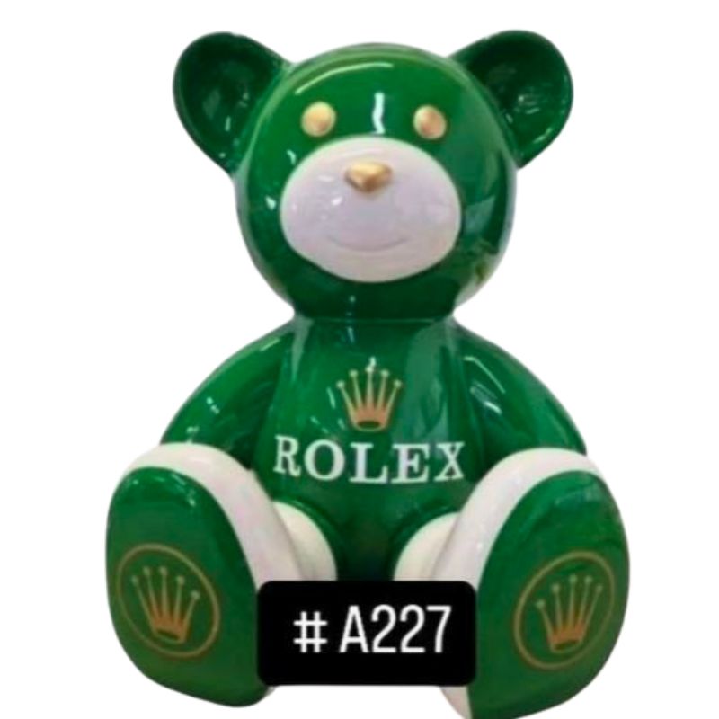 Ourson 35cm Rolex Vert