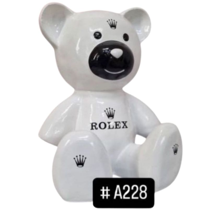 Ourson 35cm Rolex Blanc