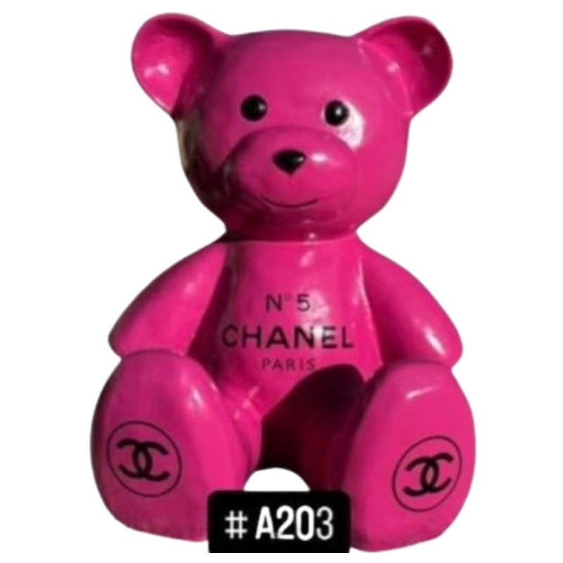 Ourson 35cm Chanel Rose
