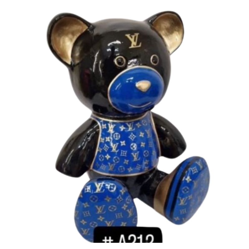Ourson 35cm Louis Vuitton Bleu
