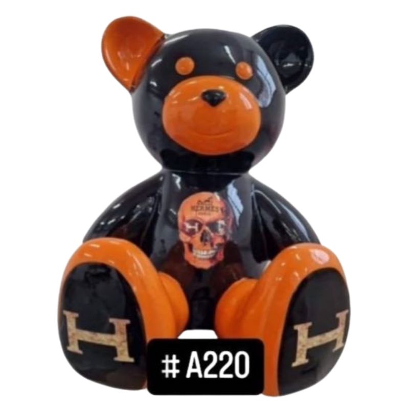 Ourson 35cm Hermès Tête de Mort