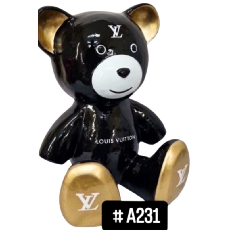Ourson 35cm LV Louis Vuitton Noir Or