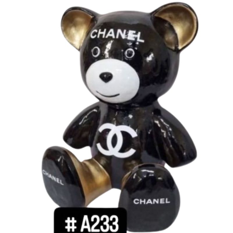 Ourson 35cm Chanel Or Noir