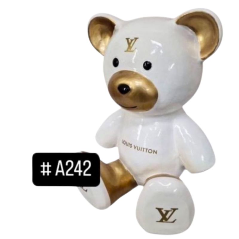 Ourson 35cm Louis Vuitton Or Blanc