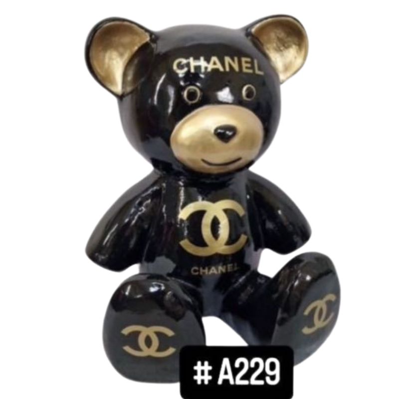 Ourson 35cm Chanel Or Noir