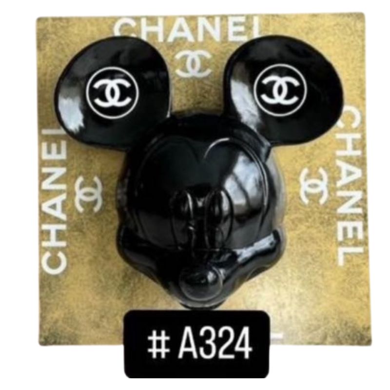Mickey 50cm Cadre Logo Chanel Or