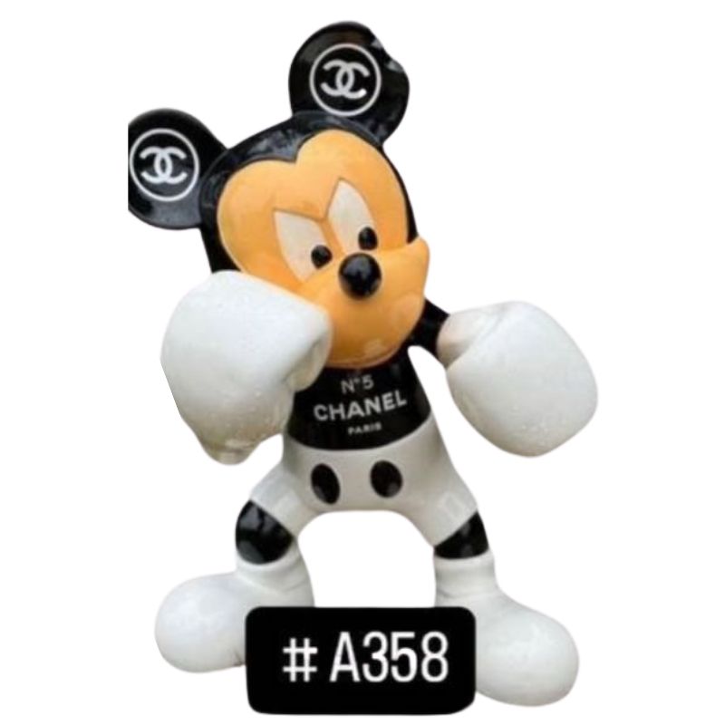 Mickey 60cm Boxeur Chanel Noir &amp; Blanc