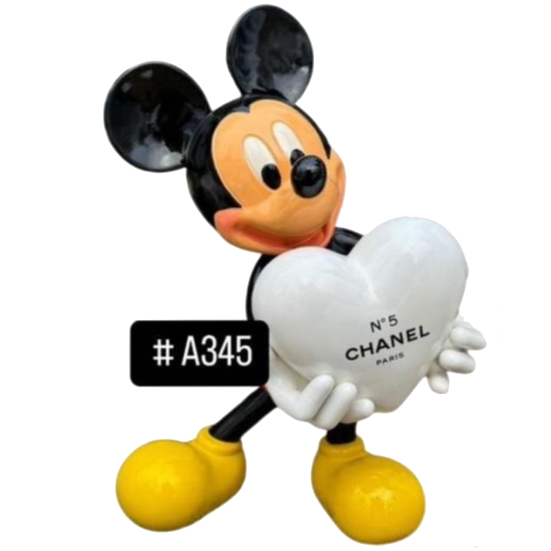 Mickey 65cm Coeur Chanel Blanc